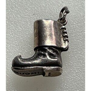 Vintage Finnish 830 Silver "Suomi" Boot Charm by Väinö Hamara – Traditional Sami